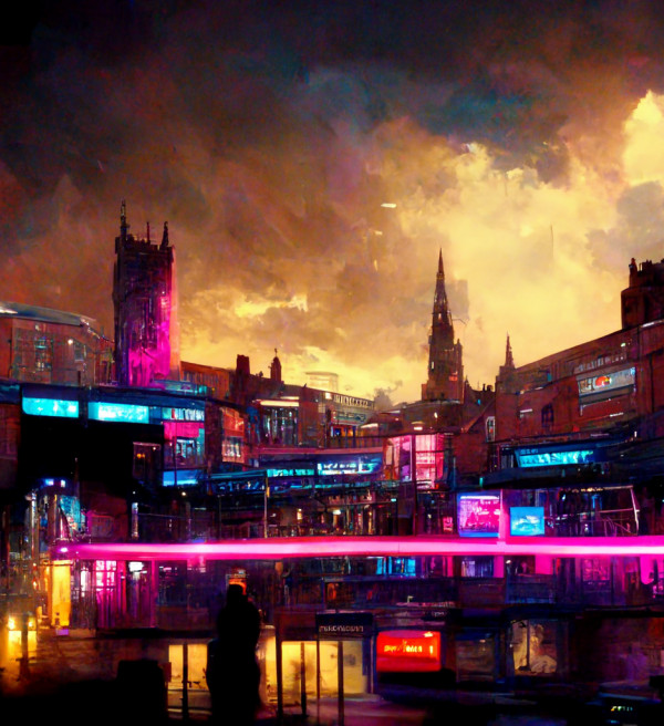 Cyberpunk city setting