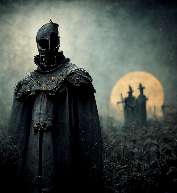 Macabre evil knight