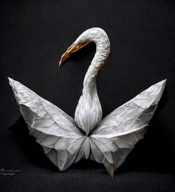 Origami swan