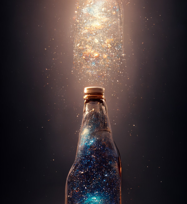 Milkyway galaxy in a bottle