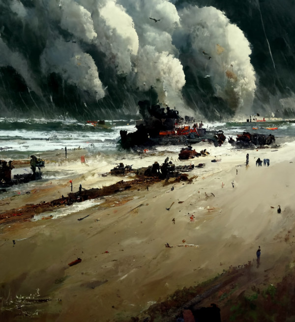 WW2 beach scene