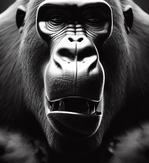 Render of a gorilla