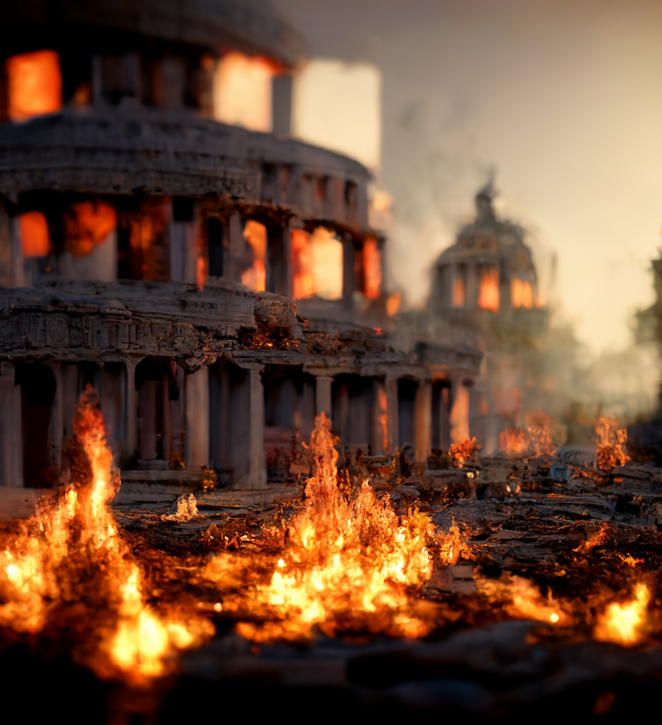Ancient Rome burning Ancient Rome burning