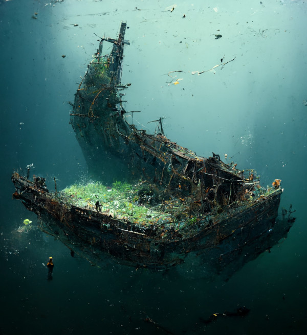 Underwater shipwreck
