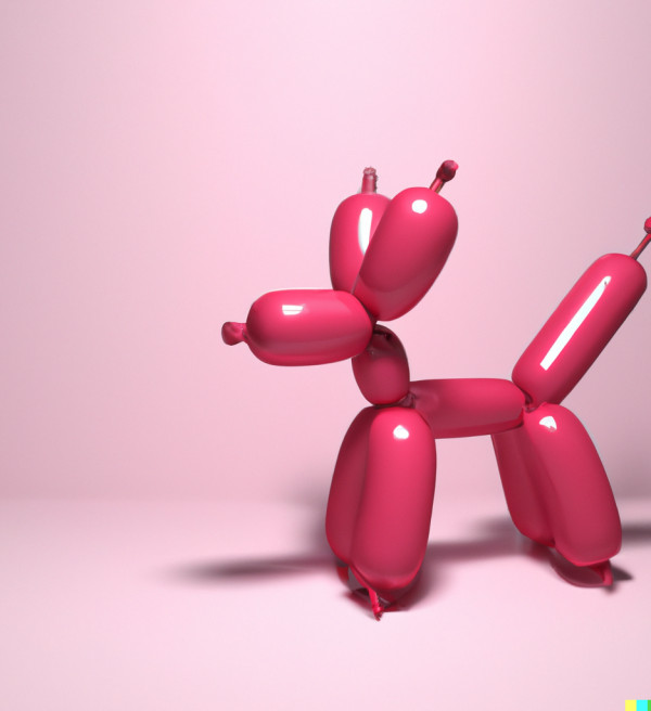 Pink balloon dog