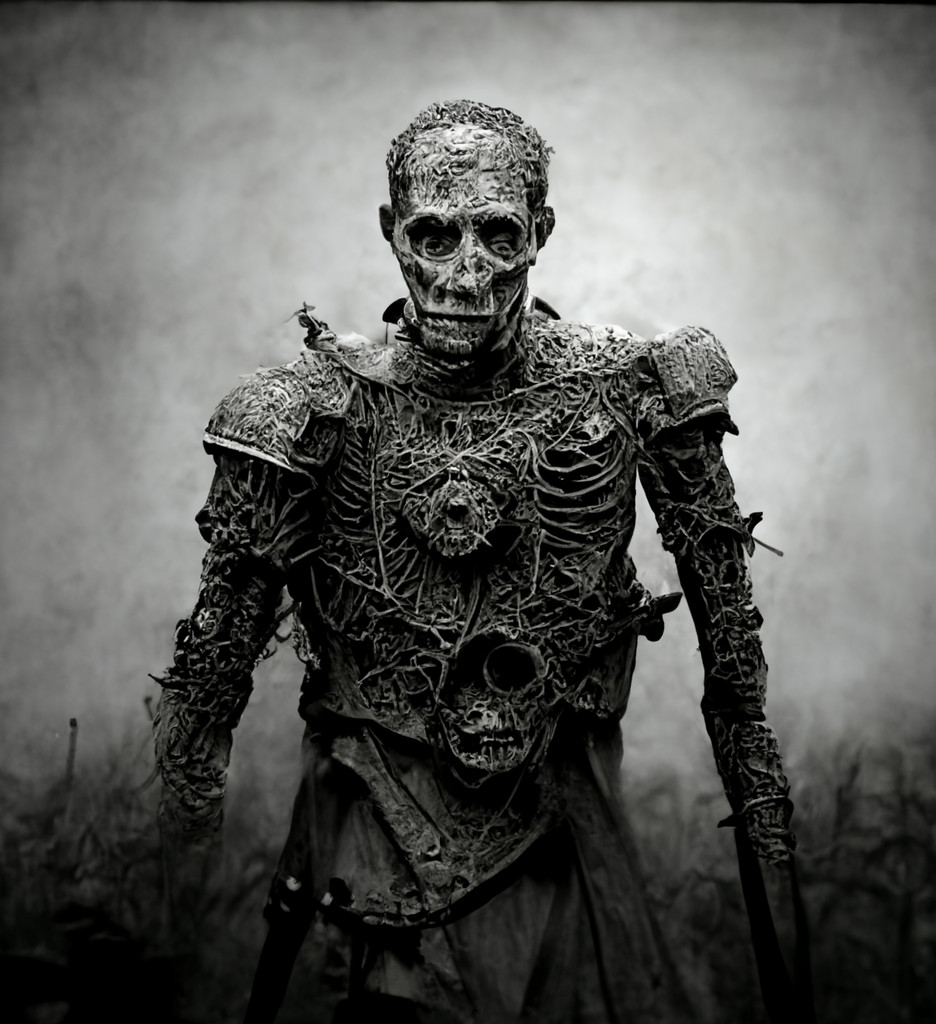 Zombie knight in armour
