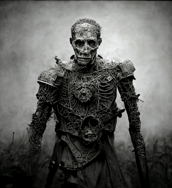 Zombie knight in armour