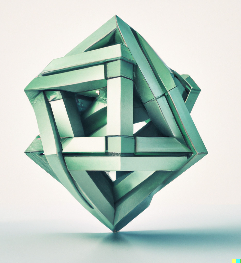 Metallic diamond shape