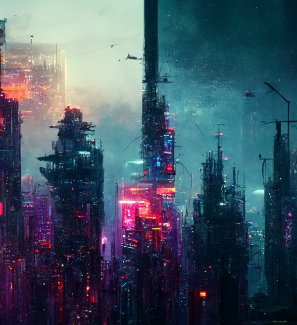 Futuristic city scape