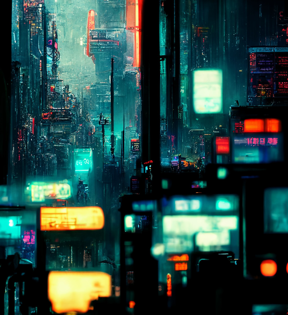 Neon cyberpunk scene Neon cyberpunk scene