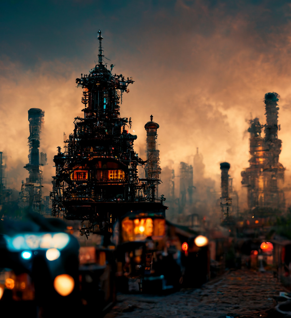Steampunk village Steampunk village