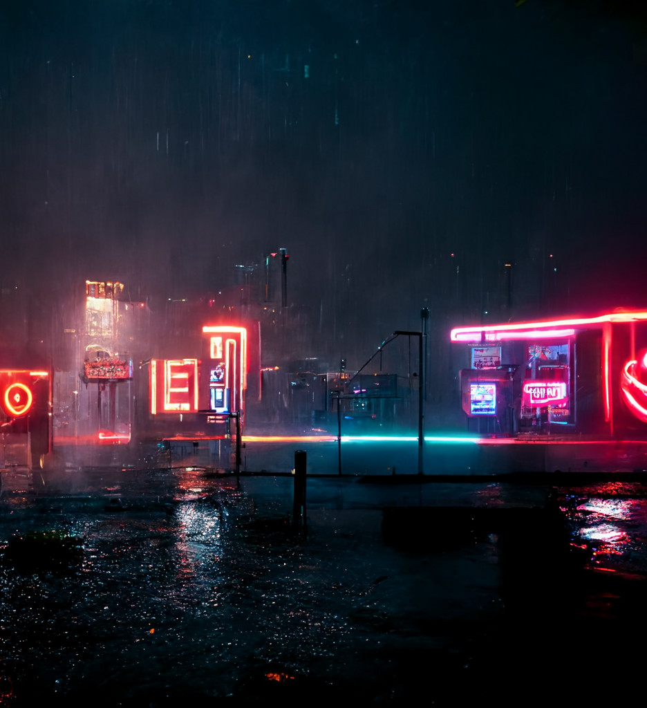 Scifi neon scene Scifi neon scene