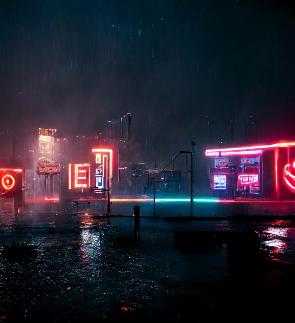 Scifi neon scene
