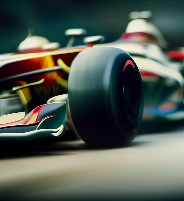 F1 car, upclose wheel